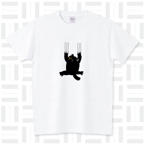 ひっかき猫(黒猫) スタンダードTシャツ(5.6オンス)