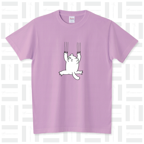 ひっかき猫(白猫) スタンダードTシャツ(5.6オンス)