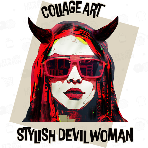 Collage of Stylish Devil Woman