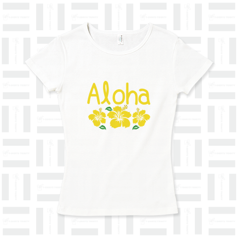 <カスタマイズOK>Aloha hibiscus アロハ ハイビスカス yellow 黄色