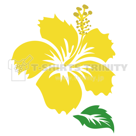 <カスタマイズOK>Aloha hibiscus アロハ ハイビスカス yellow 黄色