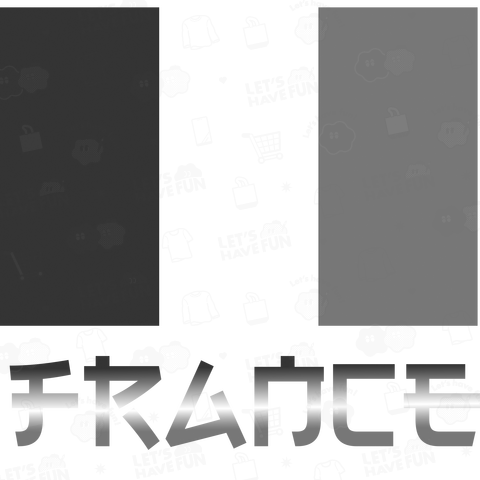 日本人にだけ読めないフランス国旗(モノクロ)