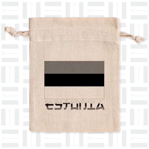 日本人にだけ読めないエストニア国旗(モノクロ)