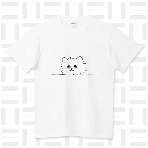 ふわふわ子猫かくれてるつもり ハイクオリティーTシャツ(5.6オンス)