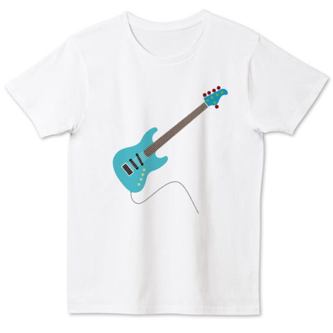 水色ギター デザインtシャツ通販 Tシャツトリニティ 水色ギター デザインtシャツ通販 Tシャツトリニティ