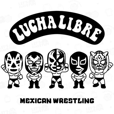 (バックプリント)mexican wrestling lucha libre3