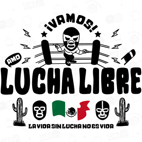 (バックプリント)vamos!lucha libre dos