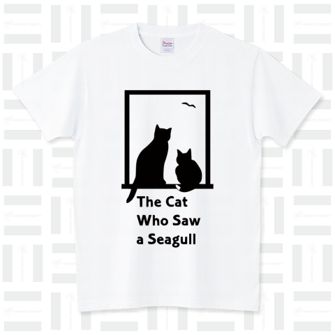 The Cat Who Saw a Seagull - イラスト《図案位置 拡大縮小 文字入れ等カスタマイズ可能》 スタンダードTシャツ(5.6オンス)