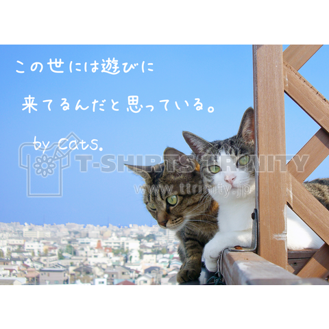 【当ショップ人気№3】この世には遊びに来てるんだと思っている by Cats.《図案位置 拡大縮小 文字入れ等 カスタマイズ可能》