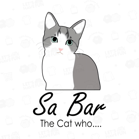 SA-Bar 子猫 - 23927-1 イラスト 背面プリント