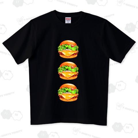 チーズバーガー大好き ハイグレードTシャツ(6.2オンス)