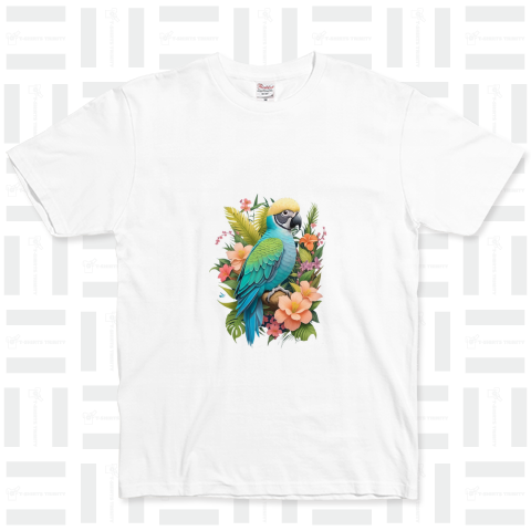 カラフルな羽根の踊り手 - インコデザインTシャツ