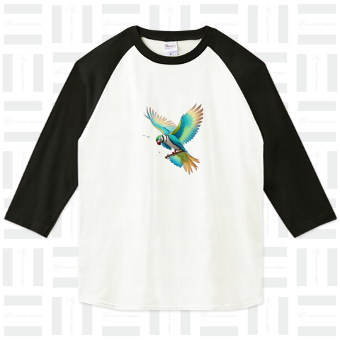 フライングカラーズ - カラフルなインコデザインTシャツ