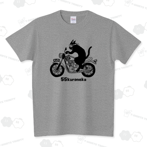 バイカークロネコ スタンダードTシャツ(5.6オンス)