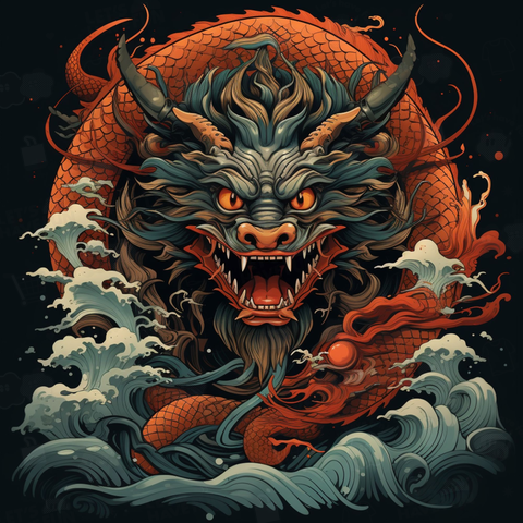 Japanese dragon god 01