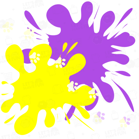 飛び散ったペンキ(紫&黄)