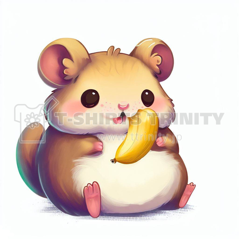 Hamsters eating bananas.(バナナを食べるハムスター)