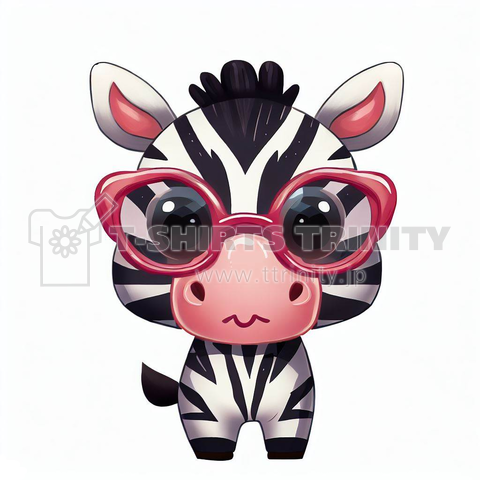 Zebra with glasses(眼鏡をかけたシマウマ)