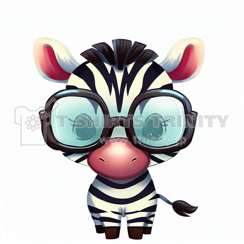 Zebra with glasses(眼鏡をかけたシマウマ)