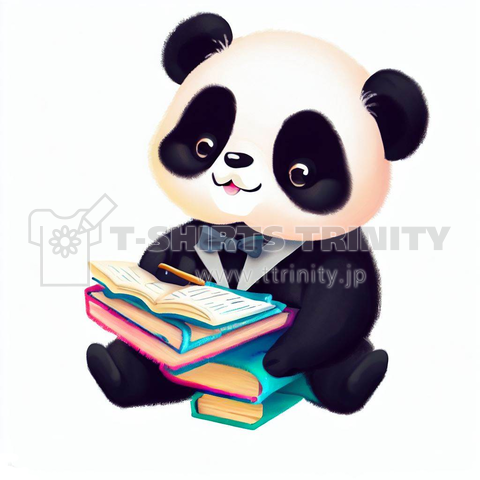 Panda studying(勉強中のパンダ)