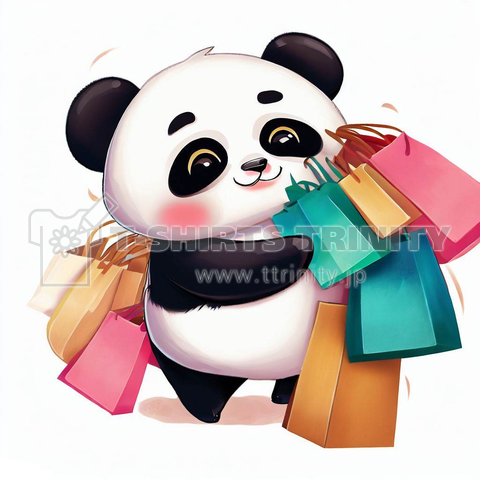 Panda shopping(買い物するパンダ)
