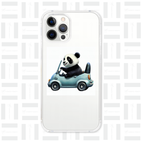 Panda driving a car(車を運転するパンダ)