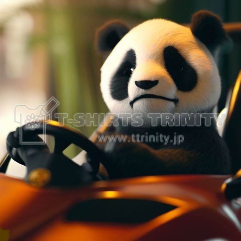Panda driving a car(車を運転するパンダ)