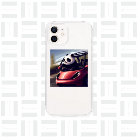 Panda driving a car(車を運転するパンダ)