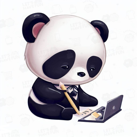 Panda at work(仕事をするパンダ)