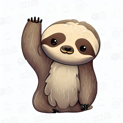 Sloth with hands up(手を上げたナマケモノ)