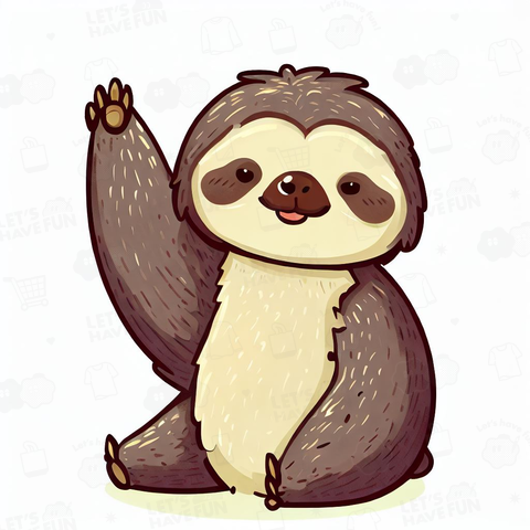 Sloth with hands up(手を上げたナマケモノ)