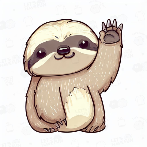 Sloth with hands up(手を上げたナマケモノ)