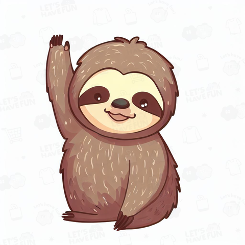 Sloth with hands up(手を上げたナマケモノ)