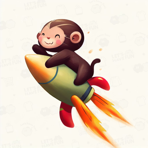 Monkey on a rocket(ロケットに乗る猿)