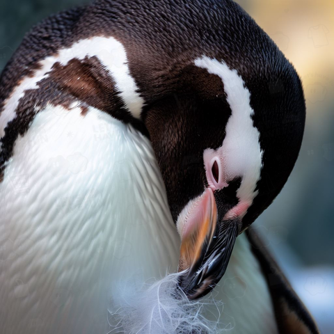 Penguin cleaning(掃除をするペンギン)
