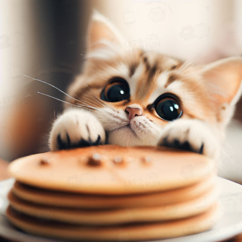 Pancakes & Cats(ホットケーキ&猫)