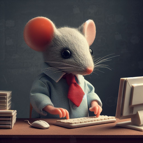 Rats using computers(パソコンを使うネズミ)