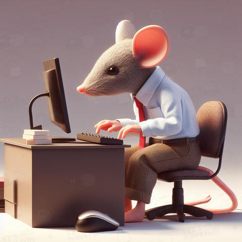 Rats using computers(パソコンを使うネズミ)