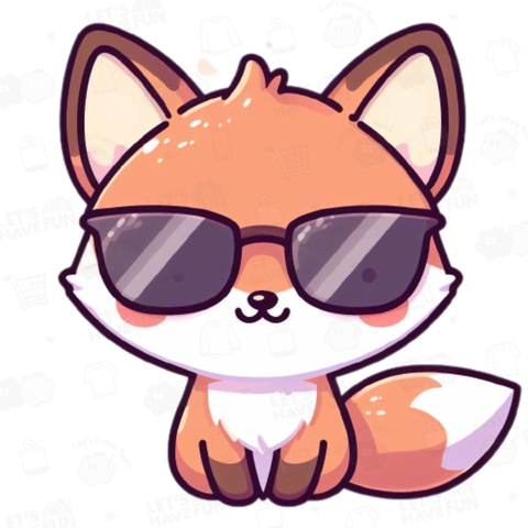 fox with sunglasses(サングラスをかけた狐)