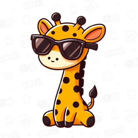 Giraffe with sunglasses(サングラスをかけたキリン)