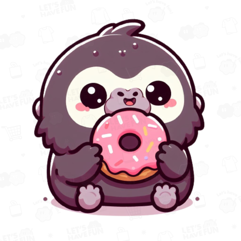 Donut-eating gorilla(ドーナツ食べるゴリラ)