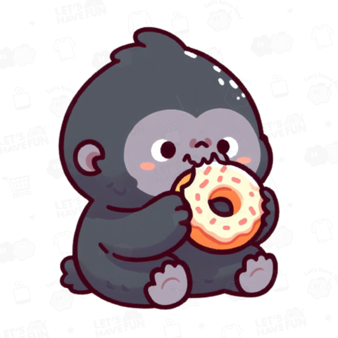 Donut-eating gorilla(ドーナツ食べるゴリラ)