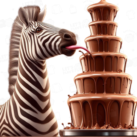 Zebra eating chocolate(チョコレートを食べるシマウマ)