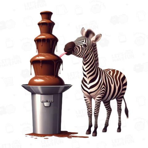 Zebra eating chocolate(チョコレートを食べるシマウマ)