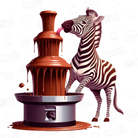 Zebra eating chocolate(チョコレートを食べるシマウマ)