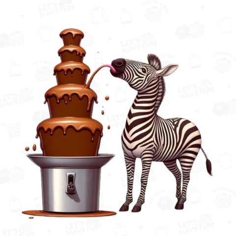 Zebra eating chocolate(チョコレートを食べるシマウマ)