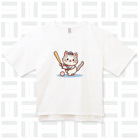 Cat playing baseball(野球をする猫)