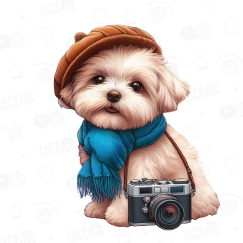 Dog with camera(カメラを持った犬)