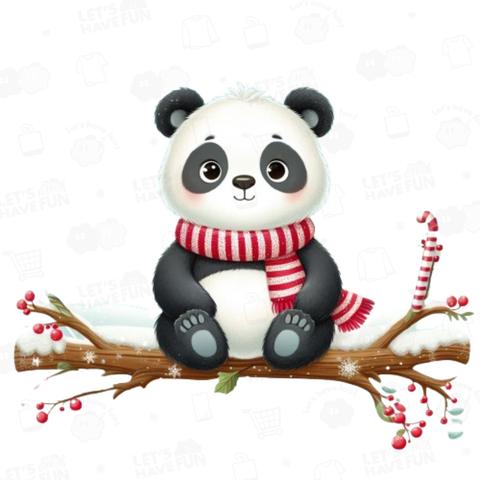 Panda with muffler(マフラーを付けたパンダ)