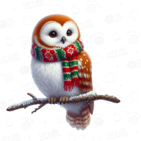 Owl with gloves(手袋をつけたフクロウ)